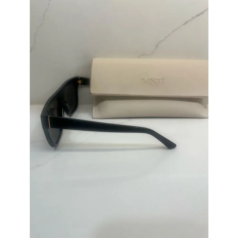 🔥 BANBÉ Black Oversized Square Sunglasses w/ Case Chic Unisex
